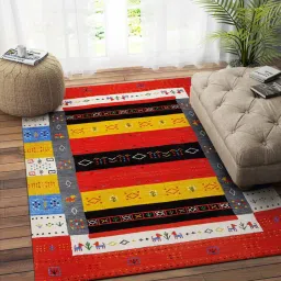 imperial knots Multicolor Wool Traditonal 4 x 6 Feet Hand Knotted Carpet image 1