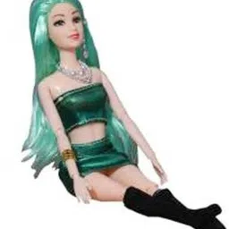 khyali Stylish Green Party Doll with Foldable Hands & Legs Only for Your Princess image 2