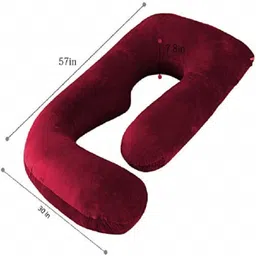 wild mint ultra soft j shaped pillow Microfibre, Polyester Fibre Solid Pregnancy Pillow Pack of 1 image 4