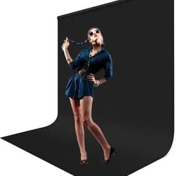 Smiledrive Background for Photography 150x200 cm - Waterproof PVC Material (Black) Reflector image 2