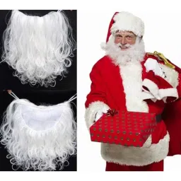 ecraftindia White Fabric Santa Claus Beard-picture-28