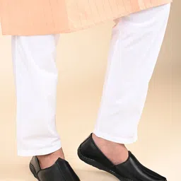 louis stitch Black Genuine Leather Comfortable Nagra Slip-On Mojaris and Jutis for men, UK-10 Slip On For Men image 4