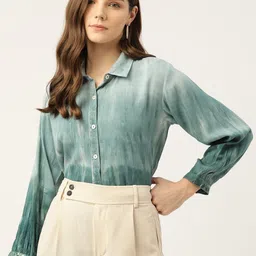 maaesa Women Regular Fit Solid Spread Collar Casual Shirt-picture-23