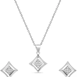 Sterling Silver Rhodium Silver Jewel Set-image-22