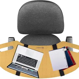xsource Wood Curved With Straps Multipurpose Study Pad Board Use on Chair & Bed image 2