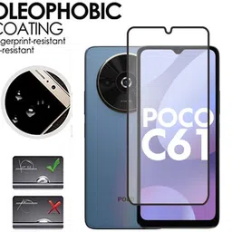 KWINE CASE Edge To Edge Tempered Glass for POCO C61, Redmi A3x image 3