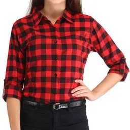 himanshifusion Women Regular Fit Checkered Spread Collar Casual Shirt-picture-10