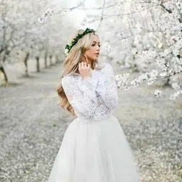 mirvacrafts Women Solid Flared White Skirt-picture-11