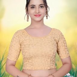 pt priyanka textiles Round Neck Women Blouse-picture-1