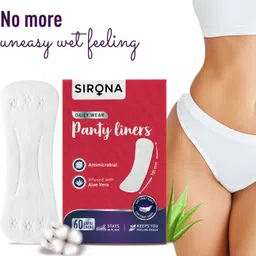 sirona Dry Comfort Ultra-Thin Daily Use Panty Liners for Women - Large Pantyliner image 2