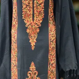 reet mahal Unstitched Wool Salwar Suit Material Floral Print image 2