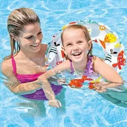 denique Double Layer Swimming Ring for Kids Swimming Leering Ring Girls,Boys 60 CM Swim Floatation Belt image 2