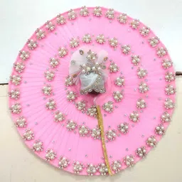 krishna shop zone Size 1 no Laddu Gopal Ji janmashtami Special Pink Pearl Poshak Dress image 3