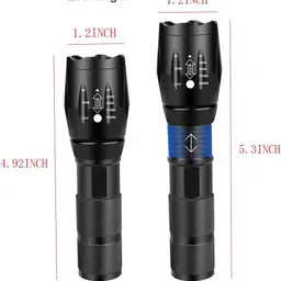techzere Aluminium UV Led Torch 2 in 1 Bright Normal Flashlight & 395nm zoomable UV Light Torch image 4