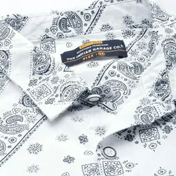 the indian garage co. Men Regular Fit Printed Spread Collar Casual Shirt image 3