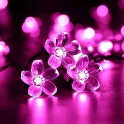 jnsm 16 LED 3 Meter Blossom Flower Fairy String ( Pink )Lights Chain Plastic Light Hanging Chain Rod-picture-33