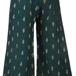 big hub Pack of 2 Women Regular Fit Black, Dark Green Lycra Blend Trousers image 2