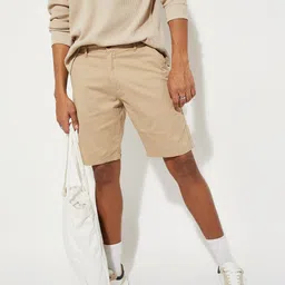 max Solid Men Beige Basic Shorts-picture-20