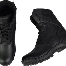 xhugoy XHUGOYBlack Genuine Leather Military Men's Desert Boots For Men image 3