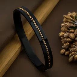 nikza exclusive Stainless Steel Gold-plated Kada image 1