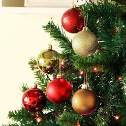 vital creation 4 cm 12 Silver Large Christmas Balls Silver 4-cmShatterproof Christmas Tree-XMAS Balls Pack of 12 image 3