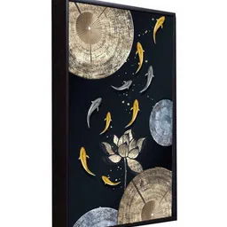 art street Cultural Black Canvas Framed Wildlife Art Print image 4