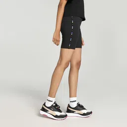 puma Solid Women Black Sports Shorts image 2