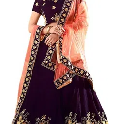 pmd fashion Embroidered Semi Stitched Lehenga Choli-picture-13