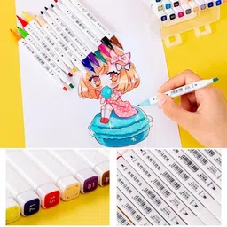 harinder 36 Shades Double-Sided Markers, Fine & Chisel Tip Highlighters for Kids & Adults image 5