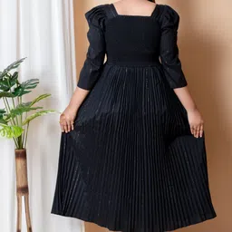 ss fashion Women Gown Black Maxi/Full Length Dress image 2