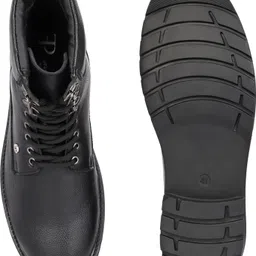 El Paso Men Black Faux Leather Casual Lace Up Boots Boots For Men image 5