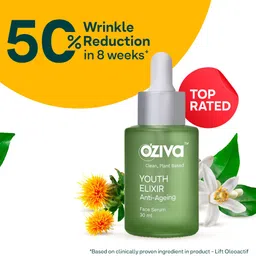 oziva Youth Elixir Anti-Ageing Face Serum (with Phyto Retinol, Rose & Tiare Flower) for Wrinkle Reduction & Skin Tightening image 2