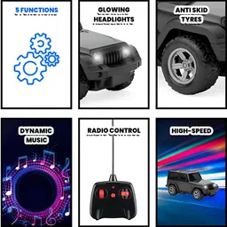 adiro Thar Rechargeable Remote Control Toy Car with Song image 5
