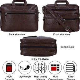 teo Men & Women Brown Messenger Bag image 3