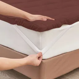 avi Single Size Mattress Topper Polycotton Breathable Mattress Cover image 2