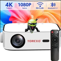 Torexo Sales YG550 Android 9.0 Full HD 1GB DDR4/32GB 5G WiFi/BT 5 (840 ANSI) Electronic Focus (10000 lm / 2 Speaker / Wireless / Remote Controller) Portable Projector-picture-14