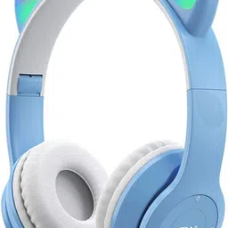 techpunch Cat Design Bluetooth Headphones for Girls ,Foldable Headset with Microphone Bluetooth & Wired Headset-picture-17