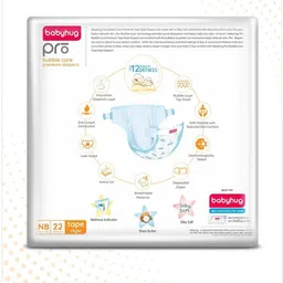 babyhug Pro Bubble Care Premium Tape Style Diaper for New Born (NB) Size - 22 Pieces - New Born image 2