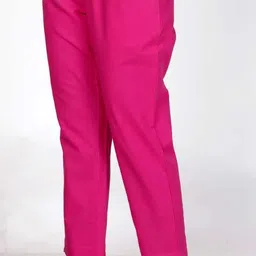 d-image Women Regular Fit Pink Cotton Blend Trousers image 5