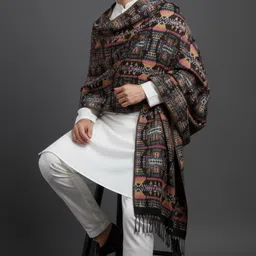 Sudako Acrylic Geometric Print Men Shawl image 4