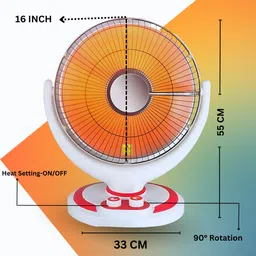 kavyara 16 inch Sun Heater Household Electric Heating Element Power-saving Fast-heating Radiant Room Heater image 2