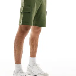 gyrfalcon Pack of 2 Solid Men Green, Black Cargo Shorts image 3