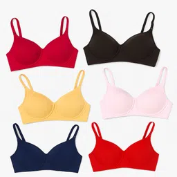 mrs queen Pack of 3 Women Sports Lightly Padded Bra-picture-22