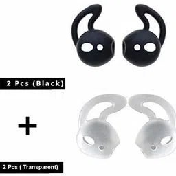 Crysendo Transparent+Black Earbuds In The Ear Headphone Cushion image 2