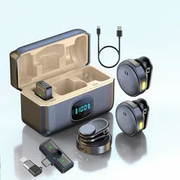 acesquare Dual User Q8 Wireless Mic with Charging Case for Video Recording Vlogging Microphone-picture-14