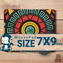 The Desi Monk Tribe Mandala Anti Skid Mouse Pad for Laptops and Computers Non Slip Base Mousepad image 5