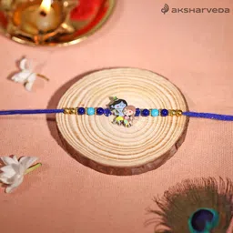 aksharveda Designer Rakhi Exquisite Mauli Thread Rakhi Set image 2