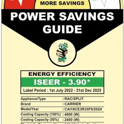 carrier 1.5 Ton 3 Star Split Inverter AC- White image 3