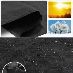 hous of commons GREEN LIFE TARPAULINE 6FEET X 9 FEET BLACK 160GSM Tent Tent - For UV RESISTANT PROTECT FROM WIND RAIN , SUNLIGHT image 2