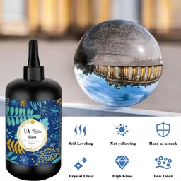 bolt bee UV Resin Hard Clear Crystal Clear Epoxy for Jewelry & Crafts Resin Art Medium image 3